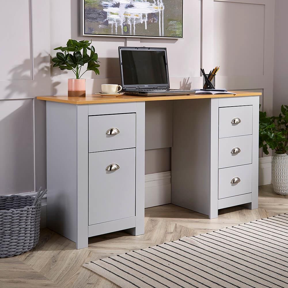 Computer Desk Study Table Home Office Workstation Furniture | Grey
