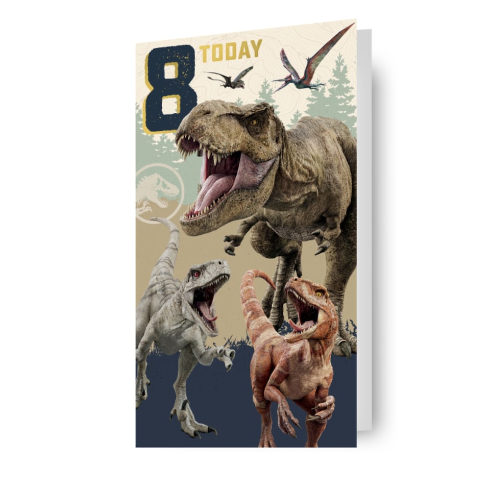 image 1 of Jurassic World Age 8 Birthday Card