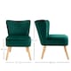 image 7 of HOMCOM Velvet Accent Chair Occasional Tub Chair for Living Room, Green