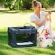 image 7 of PawHut Folding Pet Carrier Bag House W/ Cushion Storage, Dark Blue 60x41.5x41cm