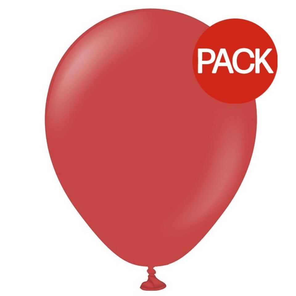 Kalisan Latex Balloons (Pack Of 100) - Blood Red - One Size