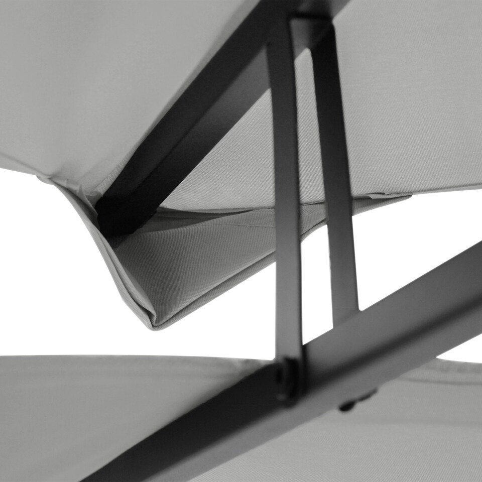 image 1 of Outsunny 3x4m Gazebo Canopy Replacement, 2 Tier Top Roof UV Cover Garden Patio Outdoor Sun Awning Shelters, Light Grey TOP COVER ONLY