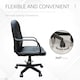 image 4 of HOMCOM PU Leather Office Chair Swivel  Mid-Back Computer Desk Chair, Black