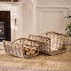 image 1 of Rattan Log Cradle Basket N/A