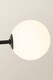 image 4 of ValueLights Marlow Frosted Glass Matte Black 3 Way Ceiling Light
