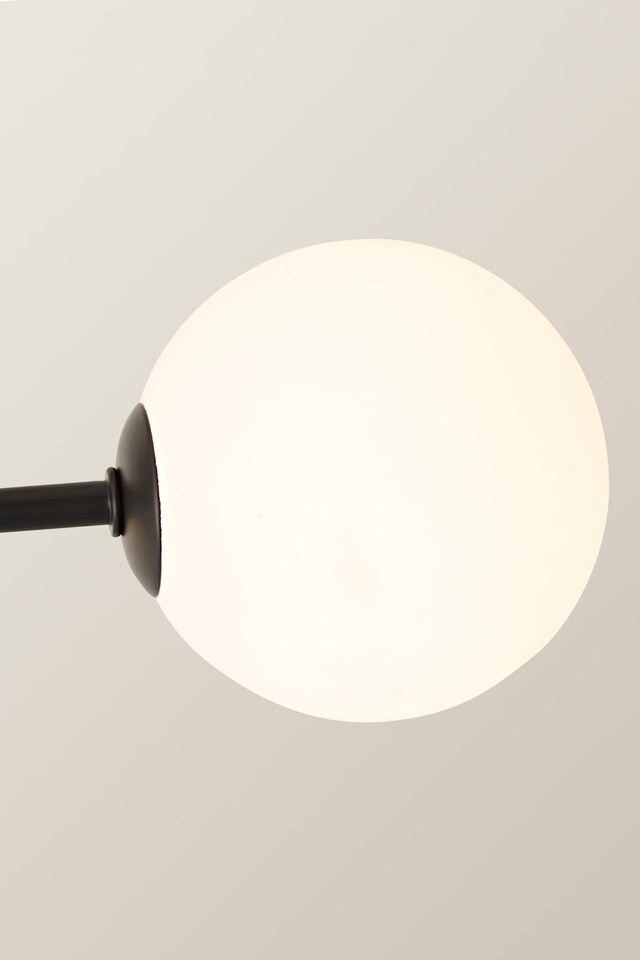 image 1 of ValueLights Marlow Frosted Glass Matte Black 3 Way Ceiling Light