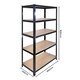 image 3 of 3 x 90cm T-Rax Black Metal Racking Units & Workbench Black