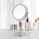 image 4 of Showerdrape Iris 5x Magnifying Chrome Makeup Vanity Mirror with LED Light