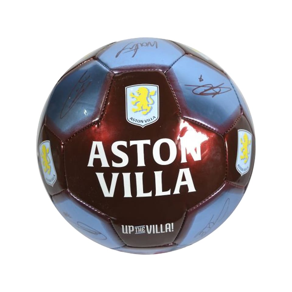 image 1 of Aston Villa FC Printed Signature Football | Blue | Sky Blue/Claret/Yellow | 5 | 1