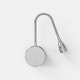 image 6 of CGC MATILDA Satin Nickel Adjustable Flexible Neck Rechargeable Magnetic USB‑C LED Bedside Wall Light