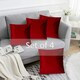 image 4 of Plain Velvet 45cm x 45cm Red Cushion Set of 4 Red | 45cm x 45cm x 10cm