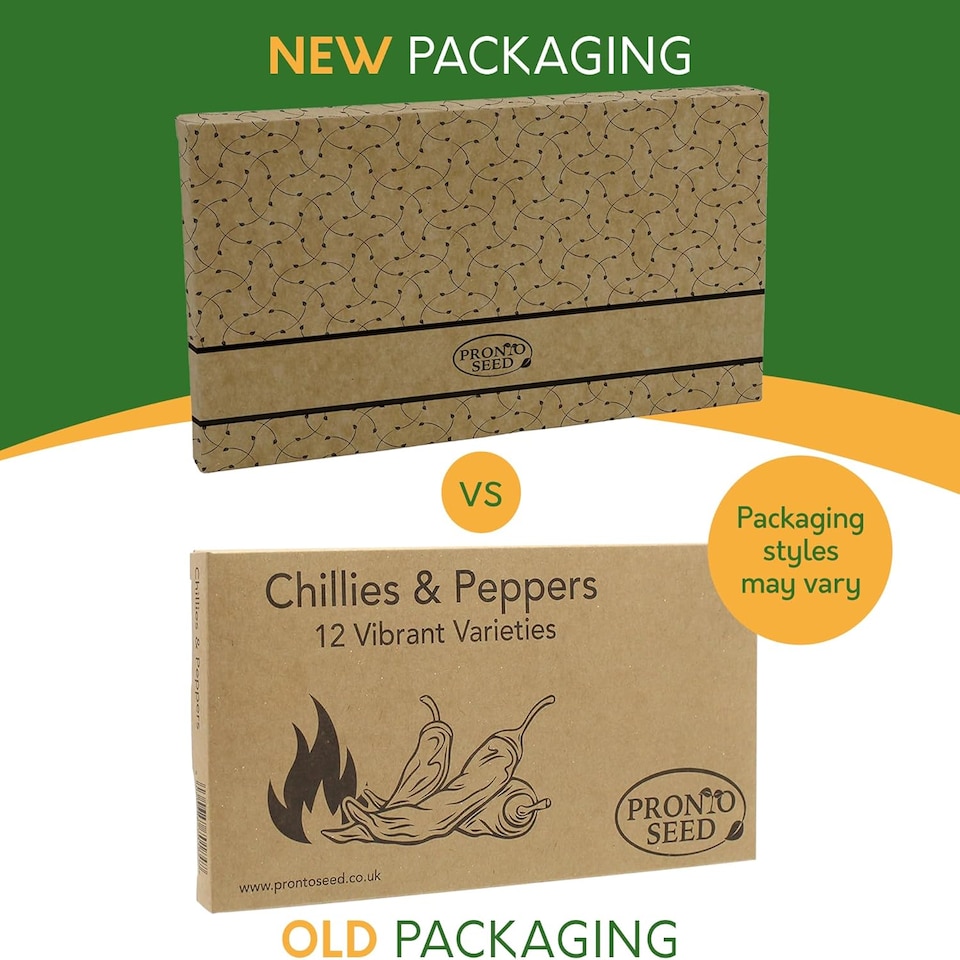 image 1 of Pronto Seed Chilli & Sweet Pepper Seeds Variety Pack – 12 Types, 110 Seeds for Home Growing