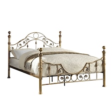 Letchworth Vintage Victorian Style Antique Brass Metal Bed Frame (King)