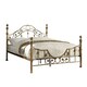 image 1 of Letchworth Vintage Victorian Style Antique Brass Metal Bed Frame (King)