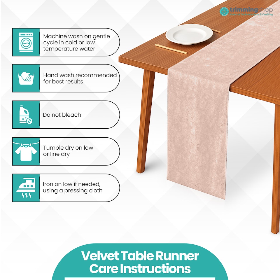 image 1 of Crushed Velvet Table Runner, Glitz Table Runners - 33 x 274cm