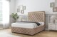image 2 of Sloomy Sofia Gold Mink Naples Divan Bed With Mattress 4 Drawers With 54" Floor Standing Headboard & 12" Matching Footboard 4' Small Double | Brown | Mink | Small Double | 1