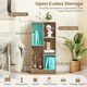 image 9 of COSTWAY 5-Cube Bookcase Wooden Storage Organizer White Yellow