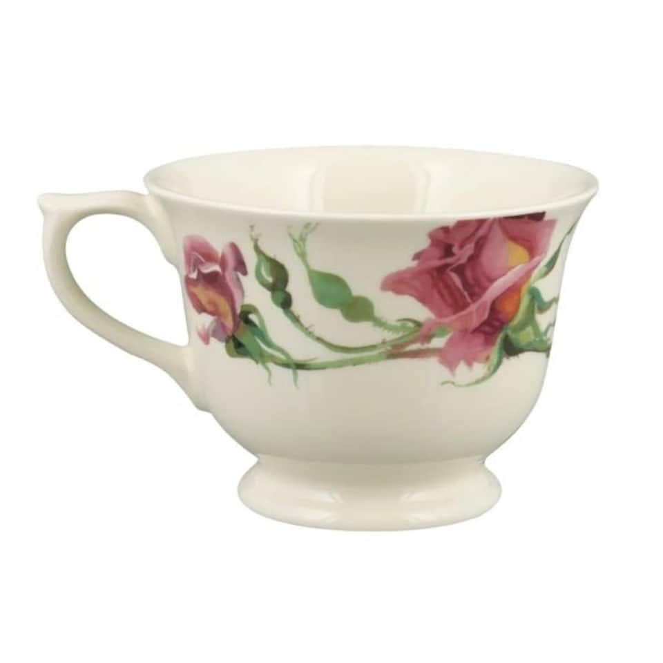 image 1 of Tea Cup: Emma Bridgewater Roses Large Tea Cup and Saucer White