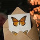 image 3 of Sherman Denton Art Card Monarch Butterfly Vintage Illustration