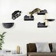 image 7 of PawHut Wall Mounted Cat Tree 4PC Kitten Activity Centre with Sisal Dark Grey