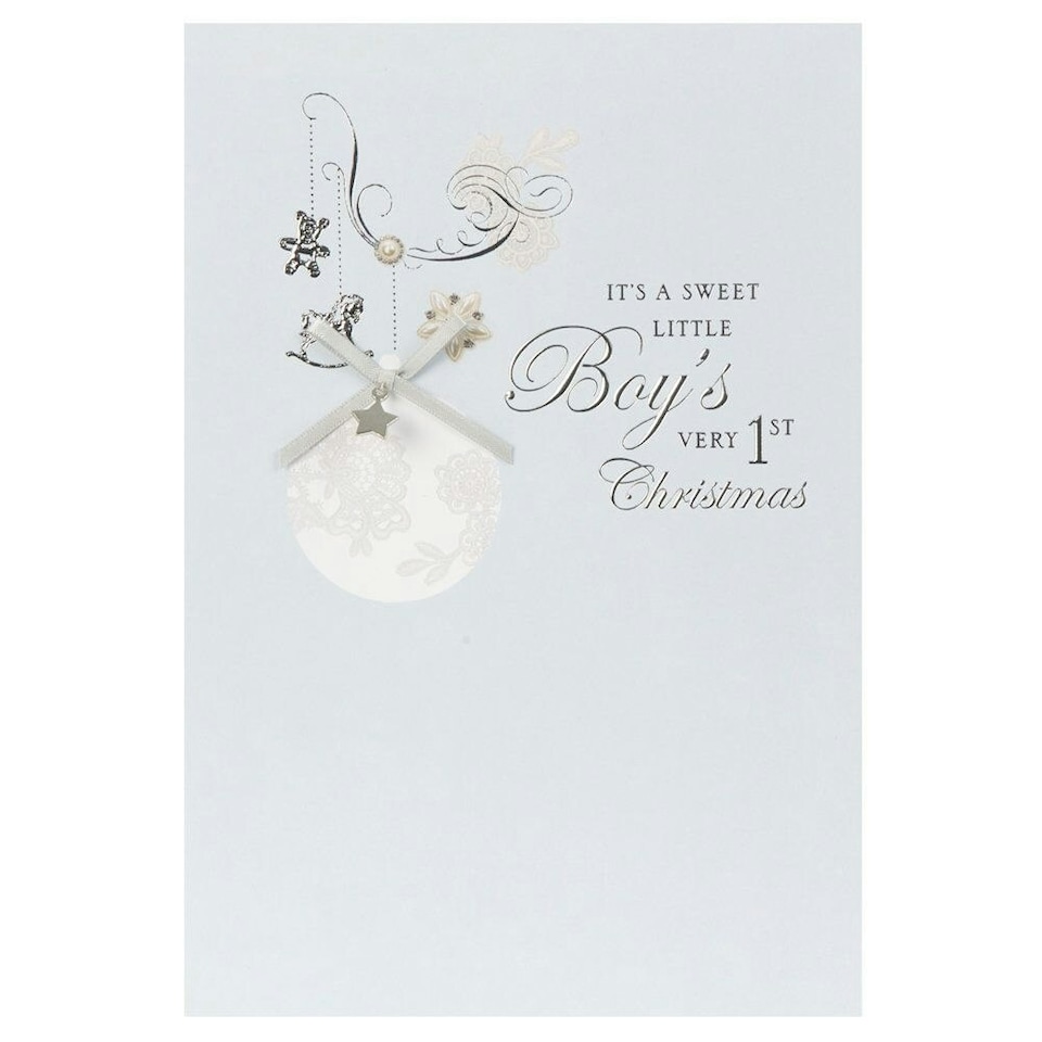 image 1 of Little Boy's Very 1st Christmas Christmas Card