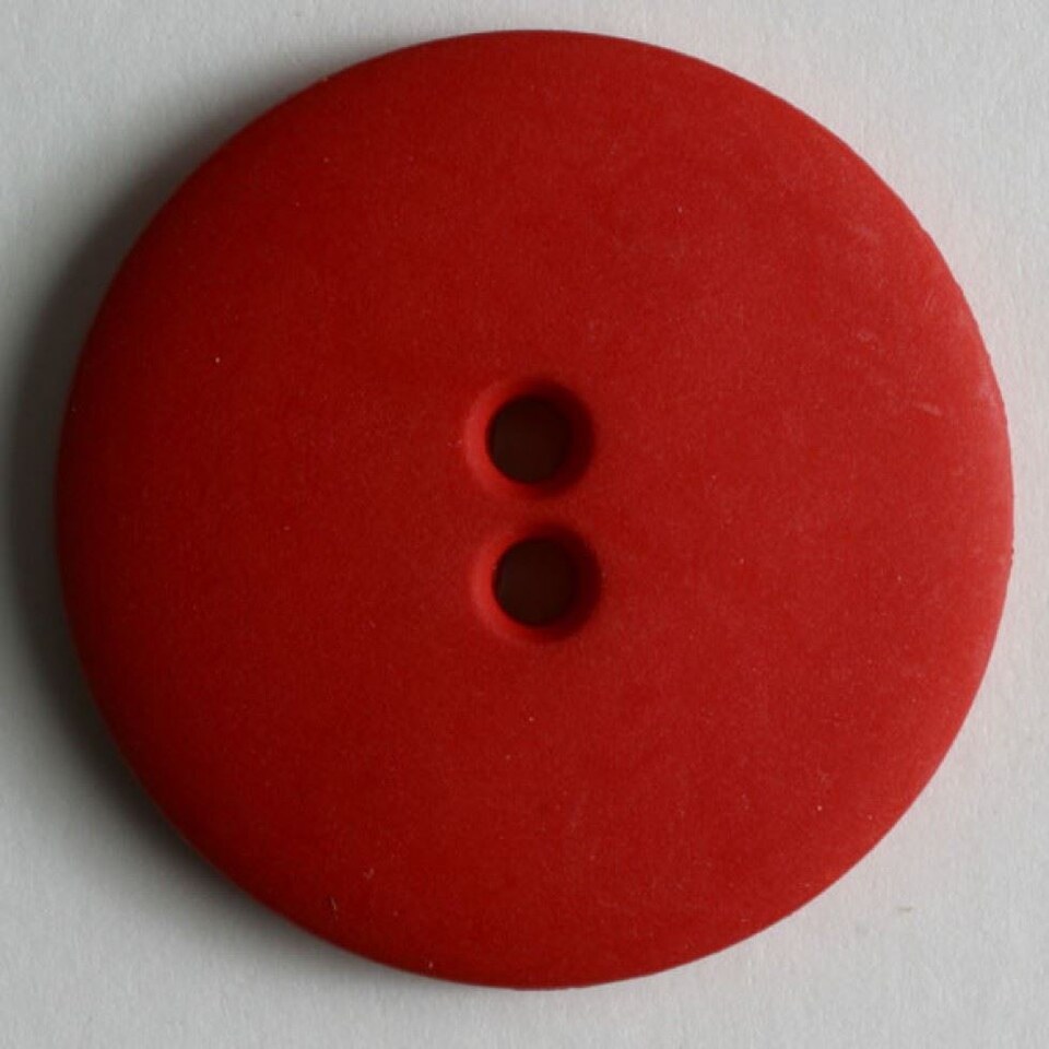Dill Red Round Plastic Buttons for Dressmaking - 28mm - per value pack of 20