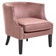 image 2 of Interiors by Premier Pink Velvet Studded Chair, Easy to Clean Leather Armchair, Body Supportive Accent Chair