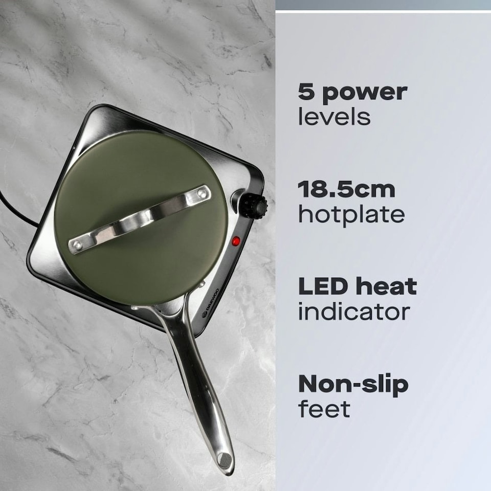 image 1 of Daewoo Single Hot Plate Countertop Electric Cooking Hob Portable Cooker 1500W