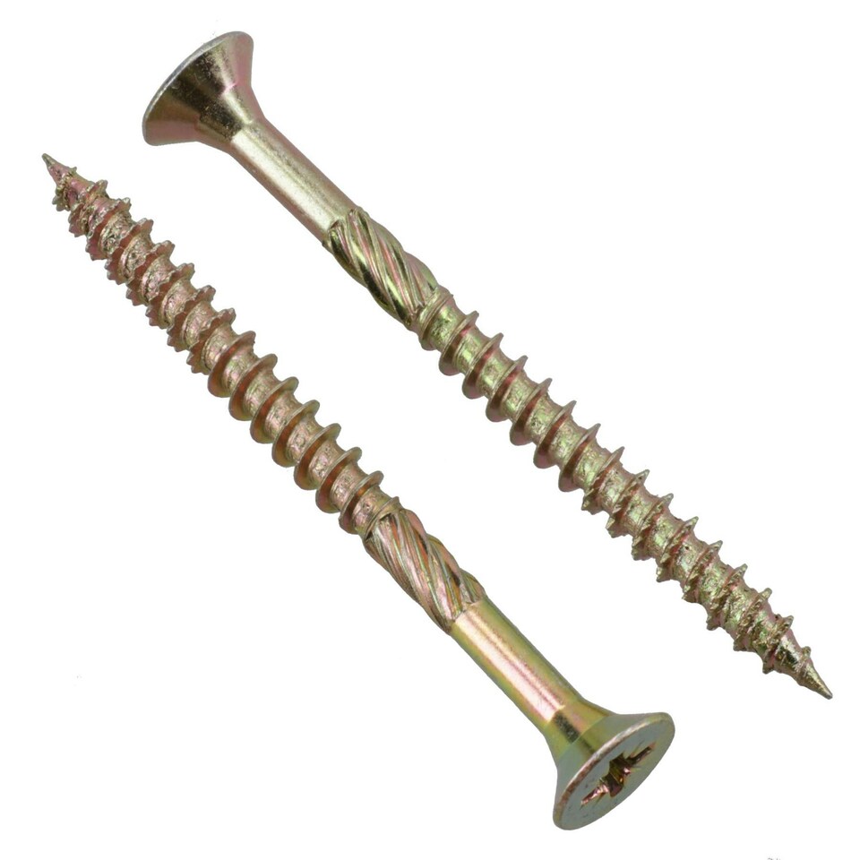 image 1 of Countersunk Wood Screws 5.0 x 60mm Serrated Edge Prevent Splitting PZ2 500pc