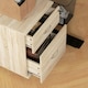 image 8 of HOMCOM Pedestal Office Mobile Filing Cabinet 2 Drawer Wooden Storage Oak
