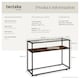 image 6 of Console Table Kilkenny - 2 shelves, with glass top surface | Brown | Industrial wood dark, rustic | 100 x 41 x 80,50 cm | 1