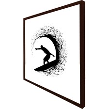 Surfer silhouette (Picture Frame) Brown | M