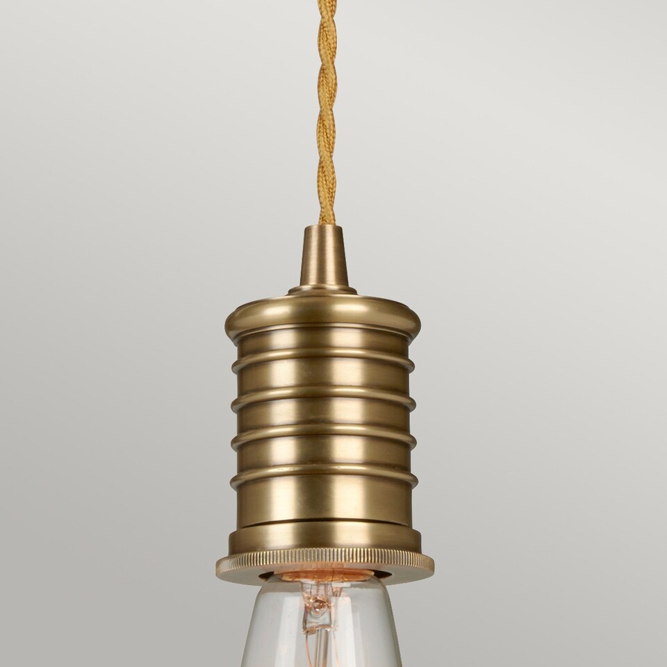 image 1 of Douille 1 Light Ceiling Pendant Antique Brass, E27