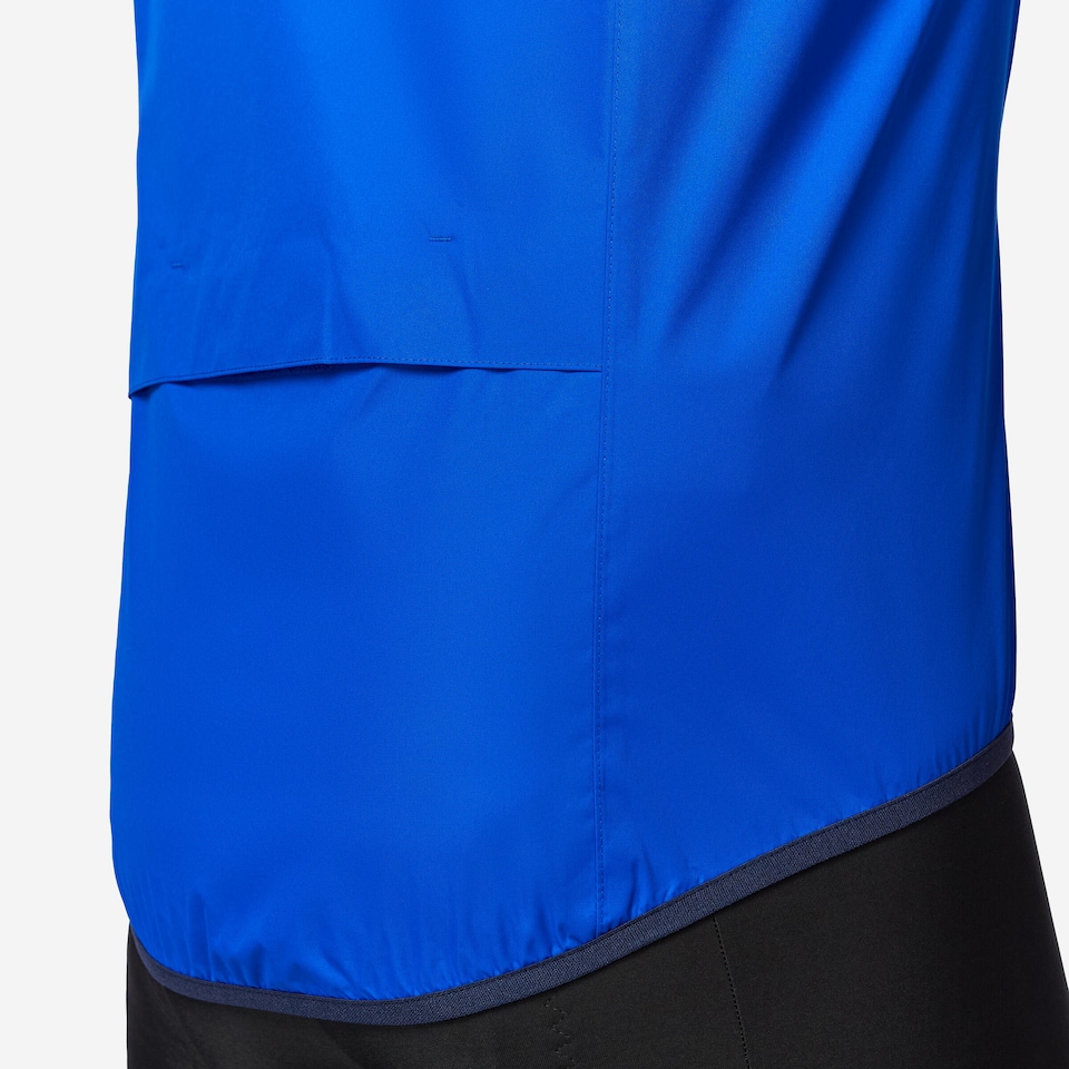 image 1 of Decathlon Men's Long-Sleeved Road Cycling Rain Jacket RC100 - Indigo Blue