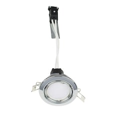 ValueLights GU10 Polished Chrome Tiltable Steel Ceiling Recessed Spotlight Downlight | Chrome