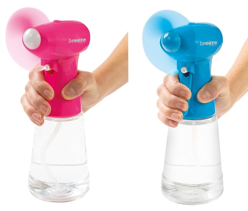 image 1 of Breeze DF1130B/P Mist Fans With Batteries Blue & Pink
