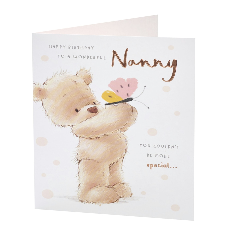 image 1 of UK Greetings | Birthday Card for Nanny | Happy Birthday Gifts | Her, Girls, Women | Cute Teddy Bear Design | With Envelope