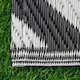 image 8 of Outsunny Reversible Outdoor Rug Plastic Straw RV Camping Mat for Garden Deck Picnic Black | Black