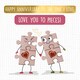 image 1 of I Love You To Pieces! - Funny Anniversary Card