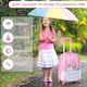 image 7 of COSTWAY 2Pcs Kids Backpack Luggage Set 12'' 16'' Children Carry On Traveling Suitcase