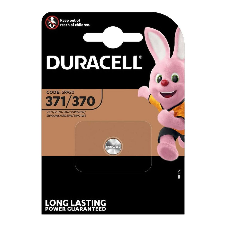 image 1 of Duracell 371/370 Silver Oxide Battery, Pack of 1 | Chrome | 1