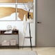 image 2 of HOMCOM 180cm Free Standing Coat Rack Metal Shelf Holder Stand Hat Hanger Brown