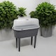 image 2 of Elevated Greenhouse Raised Garden Bed with Lid - Plastic Planter Box Kit | Black | 1