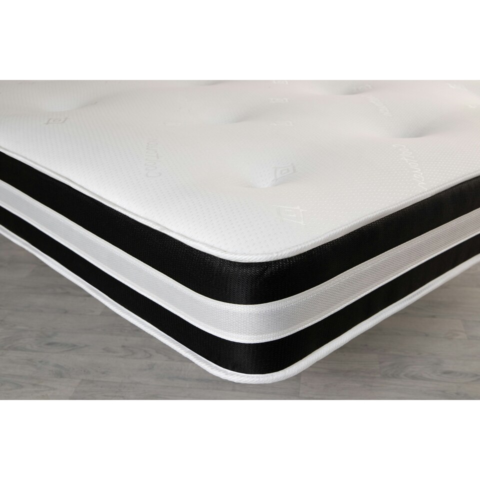image 1 of 3D Quilted Tuft Mattress - 20cm Deep, Soft Comfort, Airflow Border | Black | Single