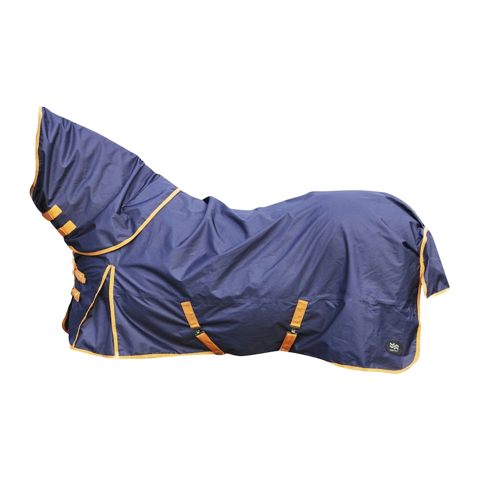 image 1 of Firefoot Detachable Neck Horse Turnout Rug - Navy/Orange - 6´ 3"