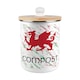 image 1 of Welsh Dragon Compost Caddy - Metal 2L Decorative Kitchen Food Waste Bin