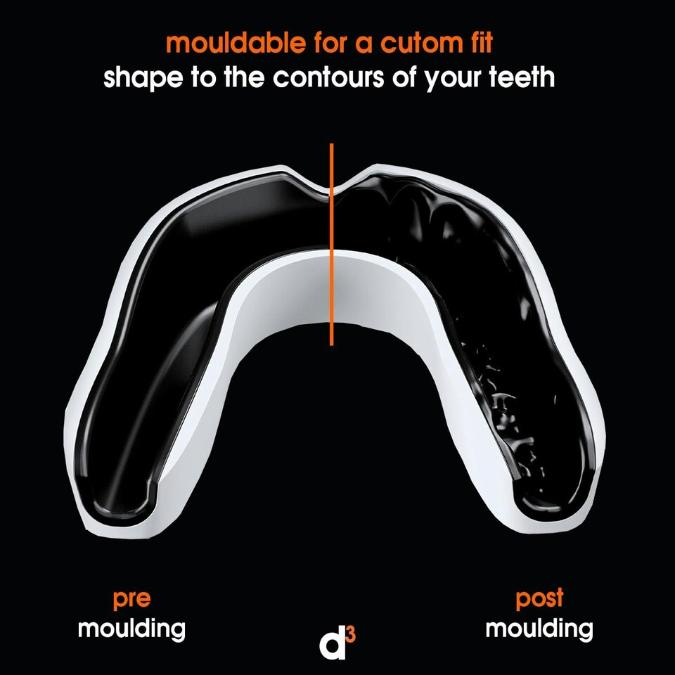 image 1 of D3TAPE MOUTHGUARD GREEN / WHITE ADULTS -  Cartasport  - D3MGA3 Green