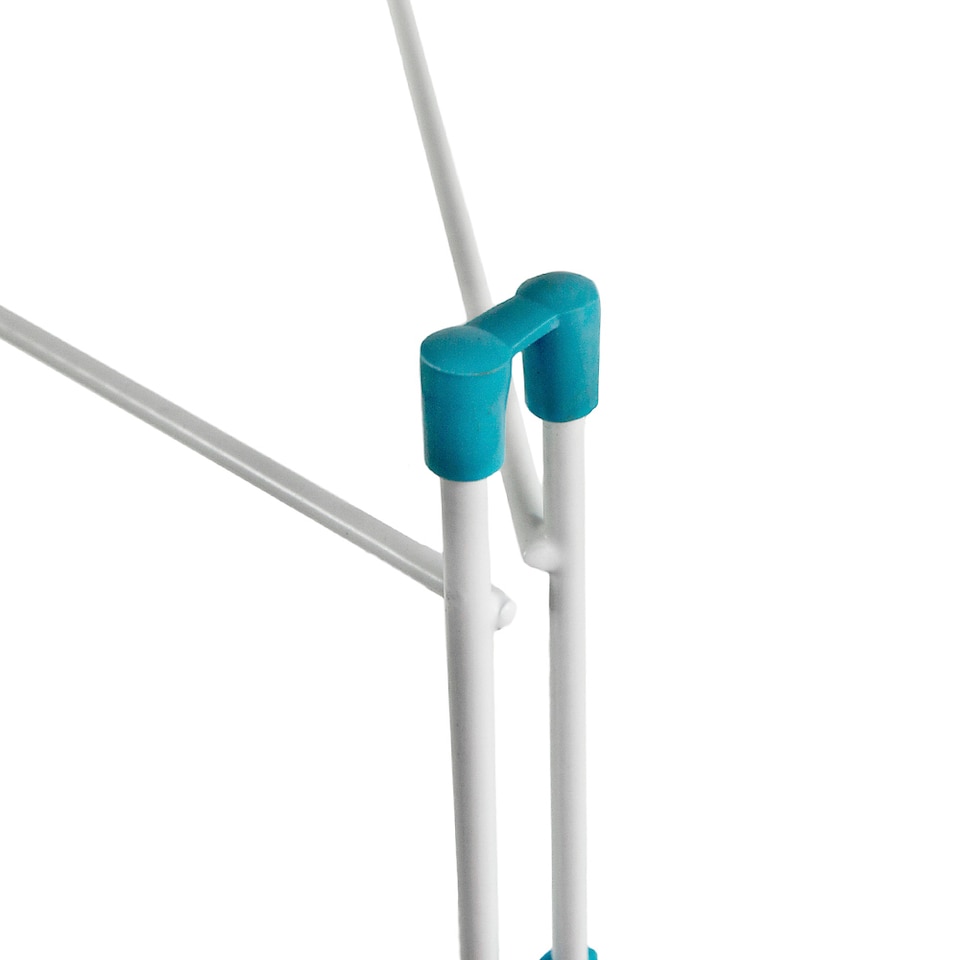 image 1 of Home Vida 4 Fold Airer Freestanding Metal Folding Clothes Drying Rack