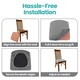 image 7 of Velvet Dining Chair Covers, Spandex High-Back Chair Slipcovers