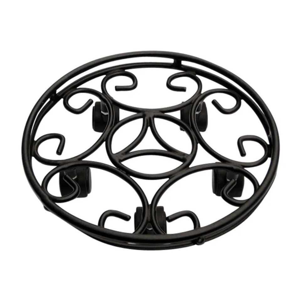image 1 of Garden Pride Pot Caddy - Round - Medium 14" - Black Pack of 1